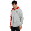 Dainese PADDOCK FULL-ZIP HOODIE pánská mikina šedá/červená vel.XS